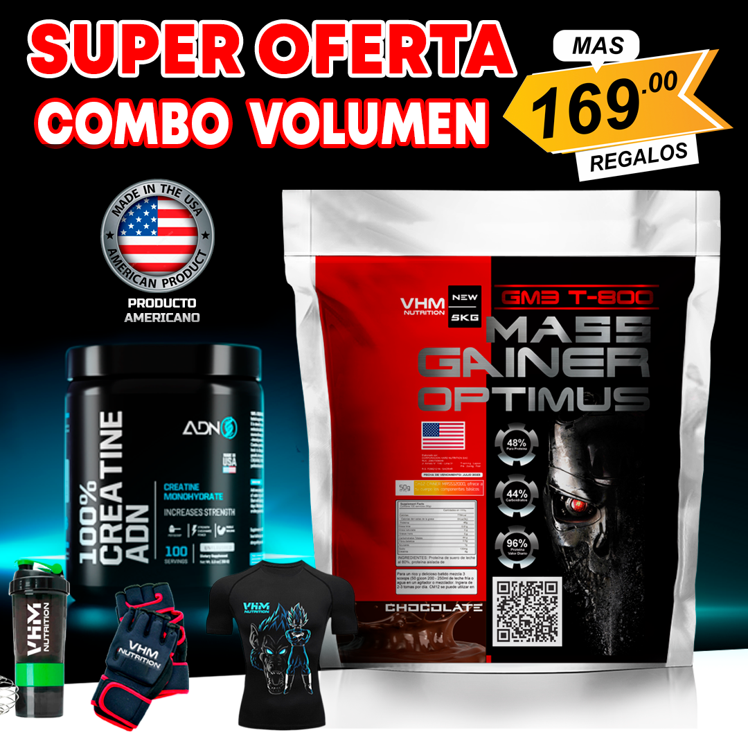 T800 mass gainer más creatina ADN 250 gr americano 🇺🇸
