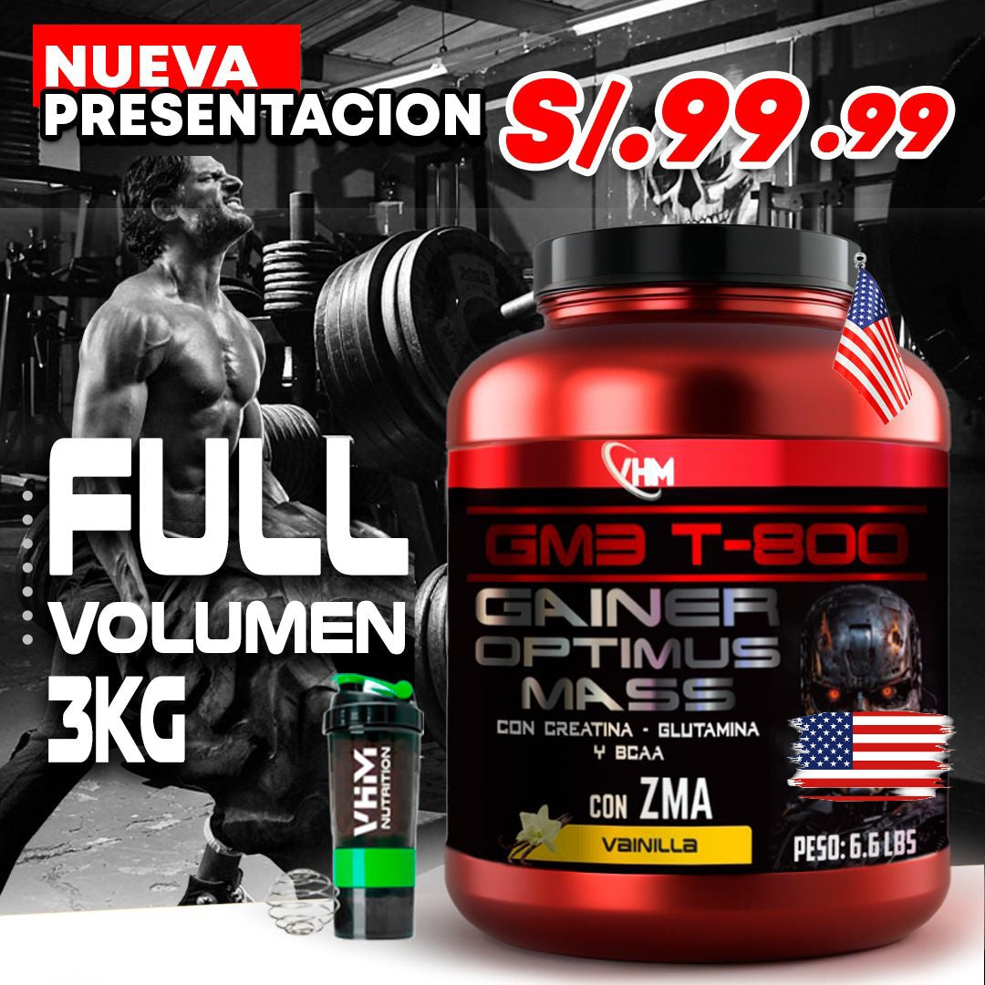 T800 mass gainer 3kg con ZMA