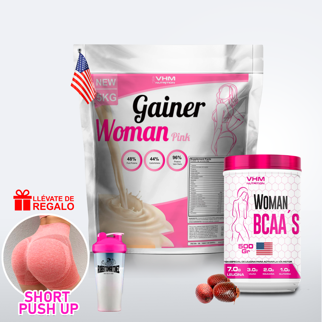 GAINER WOMAN PINK MAS WOMAN BCAAS